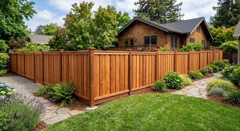 Redwood Fence Installation in Cumming, GA