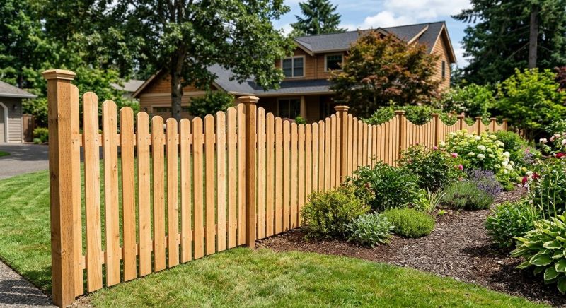 Scalloped Fence Installation in Cumming, GA