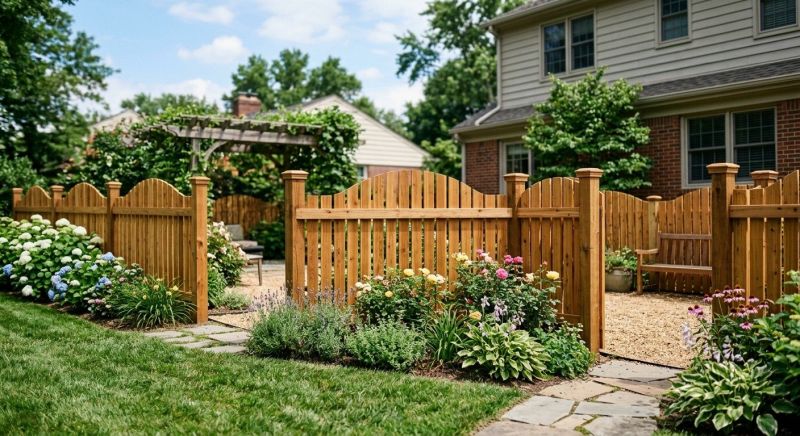 Scalloped Fence Installation in Cumming, GA