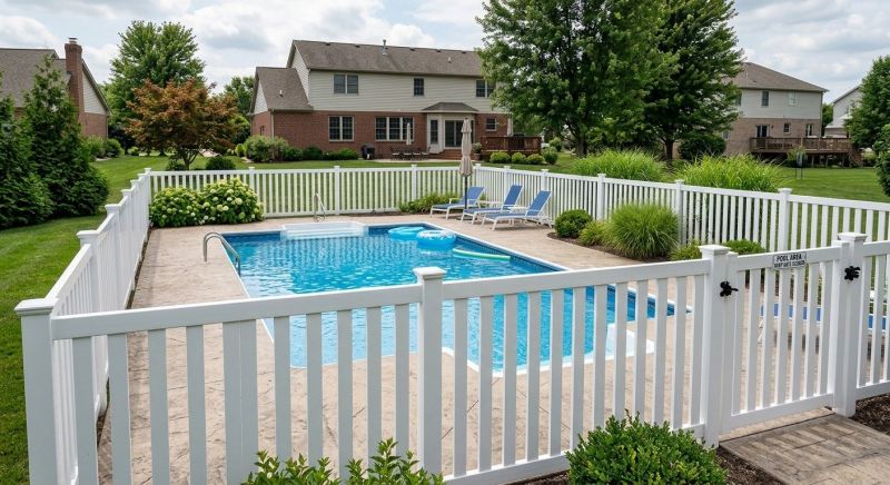 Vinyl Pool Fence Installation in Ball Ground, GA