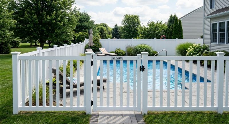 Vinyl Pool Fence Installation in Canton, GA
