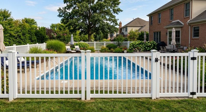 Vinyl Pool Fence Installation in Hall County, GA