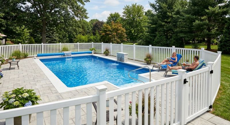 Vinyl Pool Fence Installation in Cumming, GA