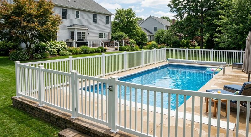 Vinyl Pool Fence Installation in Cumming, GA