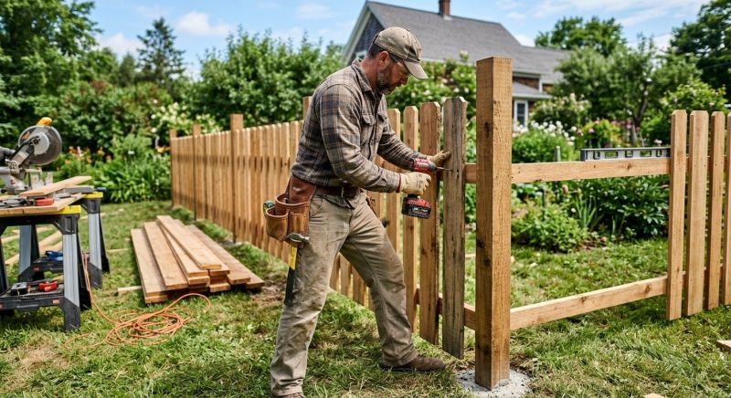 Wood Fence Construction in Roswell, GA