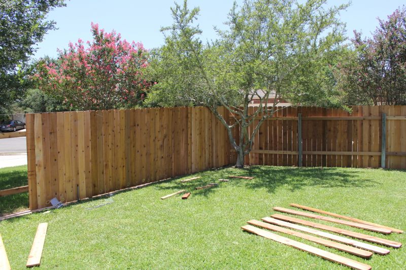 Wood Plank Fence Installation in Cumming, GA