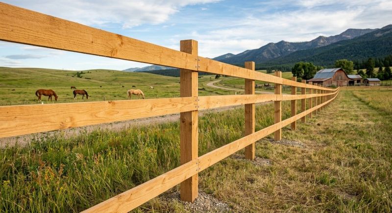 Wooden Farm Fence Installation in Cumming, GA